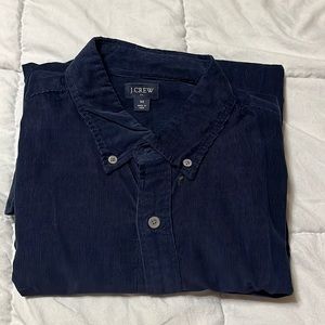 BNWOT J. Crew Corduroy Button Down- Navy (Medium)